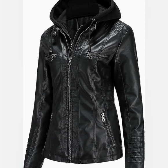 tagoo Jackets & Blazers - Women's Black Hooded Jacket